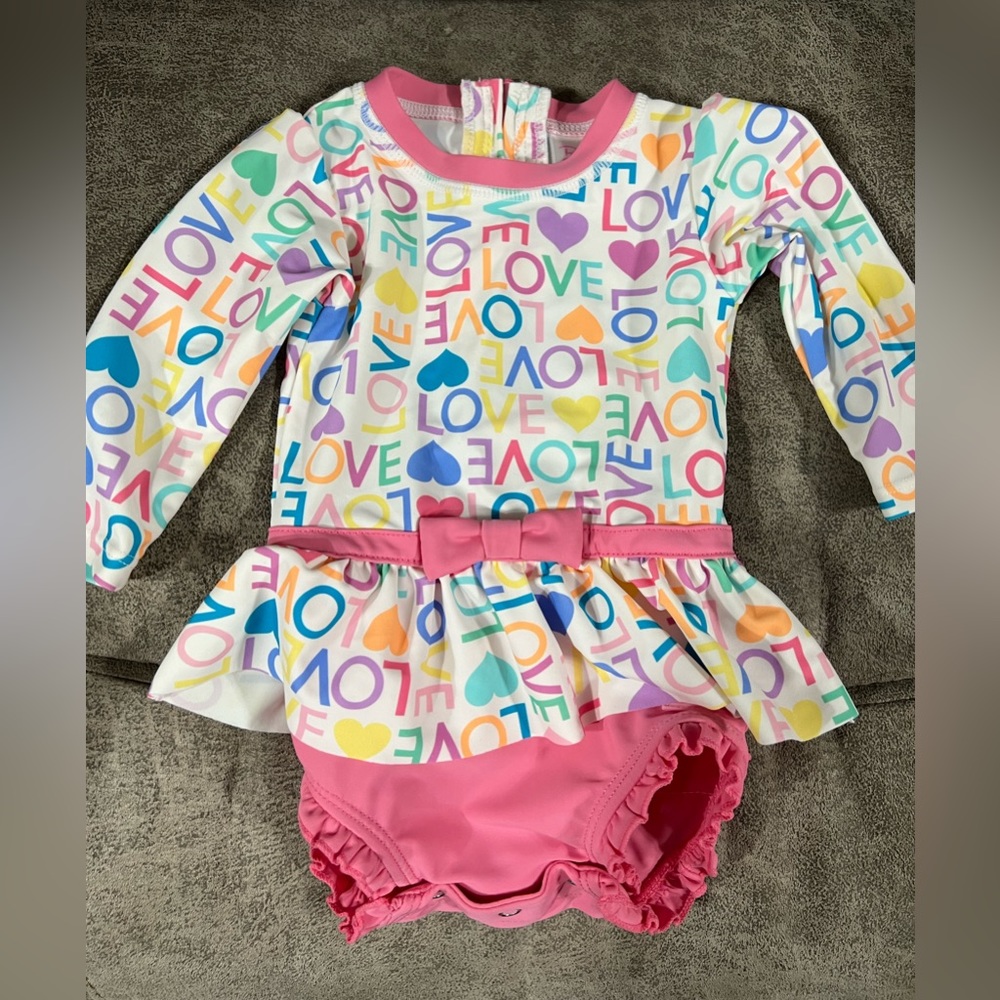 NWOT Ruffle Butts Swim 6-12m
